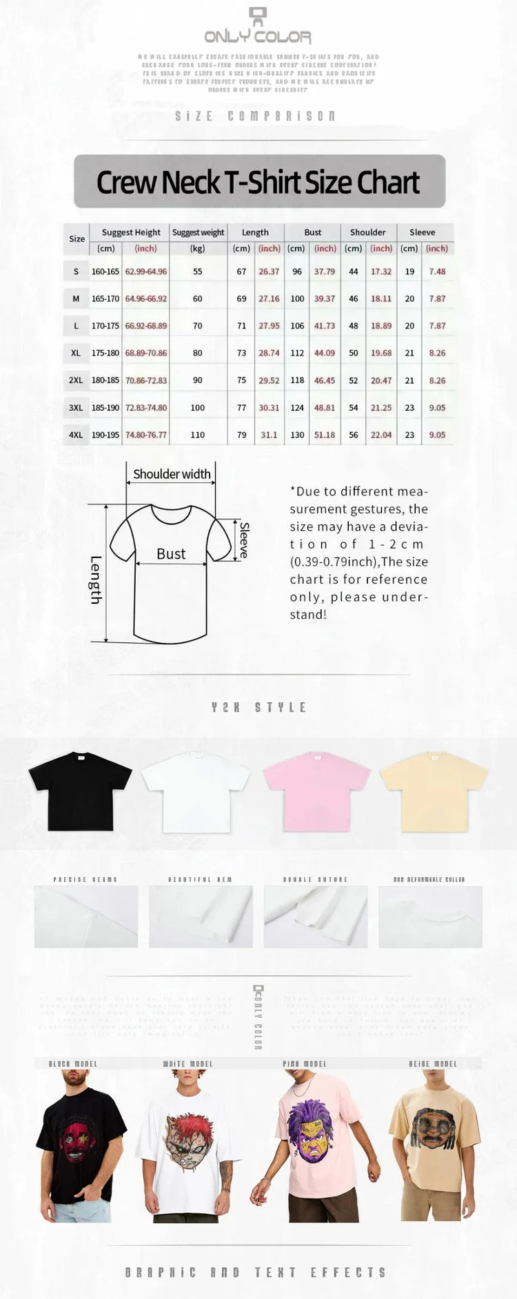 T-shirt da uomo in cotone stile semplice Polo lettera stampa grafica Casual girocollo da uomo a maniche corte Top spedizione gratuita