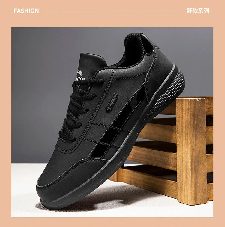 Pu Leather Men Shoes Sneakers Trend Casual Breathable Leisure Male Sneakers Non-Slip Footwear Vulcanized Shoes Tenis Masculino