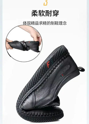 Mocassini da uomo in pelle PU antiscivolo appartamenti da passeggio traspiranti slip on da esterno scarpe casual per scarpe da ginnastica da guida per ufficio da lavoro maschile2