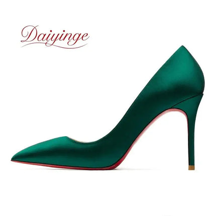 Tacchi Alti da Donna 2026 Nuova Tendenza Scarpe con Tacco a Spillo a Punta in Seta 12cm Sexy per Feste Matrimoni Scarpe di Lusso di Alta Qualità Firmate platinumshop