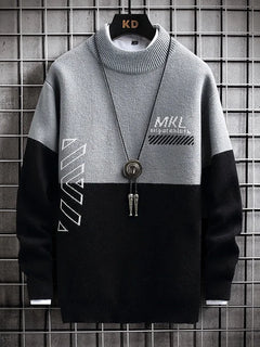 Fashion Sweater For Men Pullovers Men's Clothing Knit Men's Sweat-shirt Autumn Casual Hombre Warm Solid Spring Male Streetwear