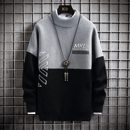 Fashion Sweater For Men Pullovers Men's Clothing Knit Men's Sweat-shirt Autumn Casual Hombre Warm Solid Spring Male Streetwear