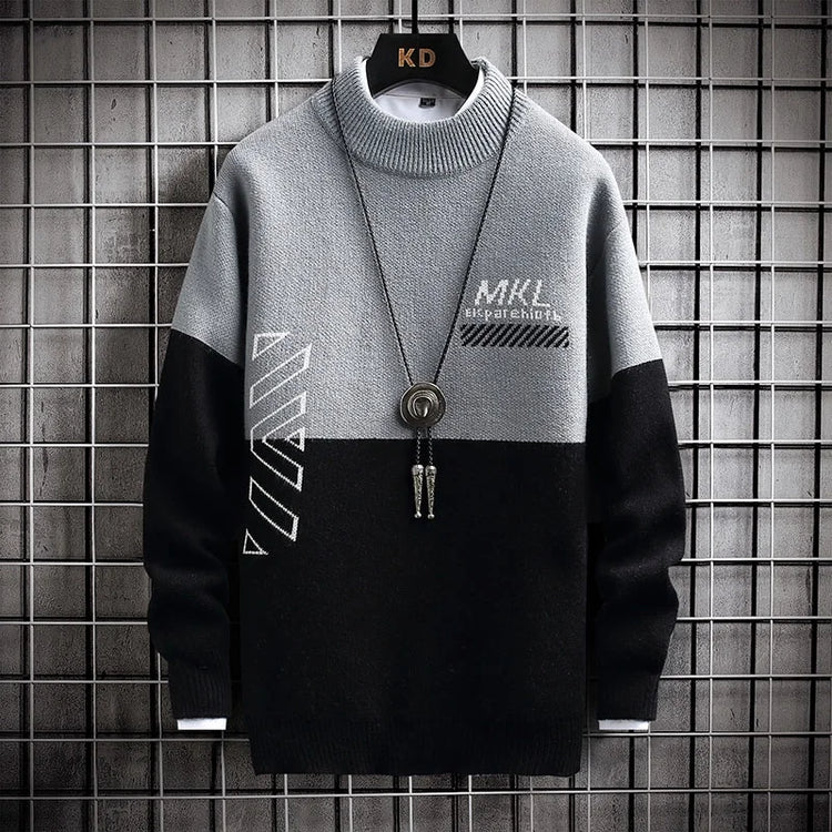 Fashion Sweater For Men Pullovers Men's Clothing Knit Men's Sweat-shirt Autumn Casual Hombre Warm Solid Spring Male Streetwear