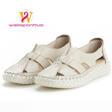 Sandales Femme - Nouveau Design 2026 - Sandales en Cuir de Vachette de Première Qualité