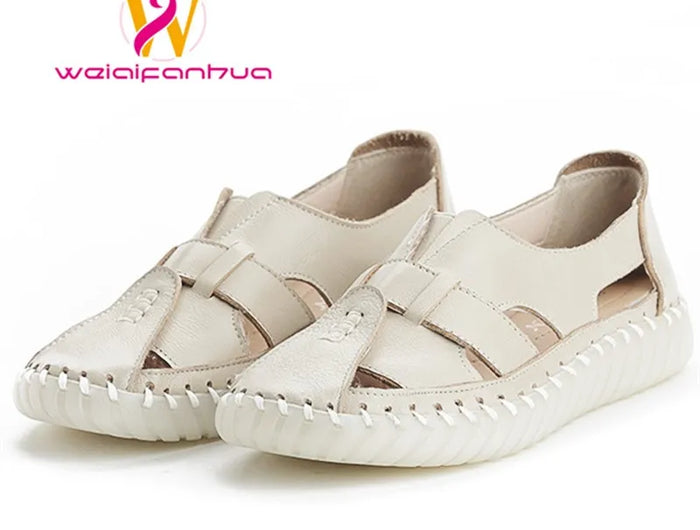 Sandales Femme - Nouveau Design 2026 - Sandales en Cuir de Vachette de Première Qualité