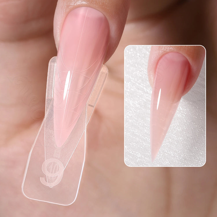 Original YOKEFELLOW Sandwich Dual Nail Form Short Stiletto Nail Extension Form 240pcs Top Form Bottom Form For Quick Nail Extensions IM222