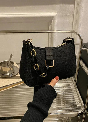Lady Felt Armpit Design Luxury Tote Released Fashion Ladies Handbag Under Crescent Small Square Bag Lady Felt Armpit Design Luxu PlatiNum