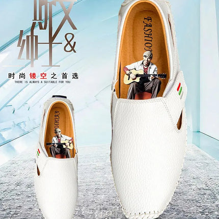 Nuovo 2023 estate scarpe in pelle traspirante uomo mocassini Casual Design di marca appartamenti da uomo fatti a mano mocassini in morbida pelle scarpe da barca