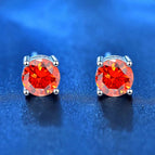 SZ Silver - Orange / 1 ct (6.5mm) x 2 pcs-box