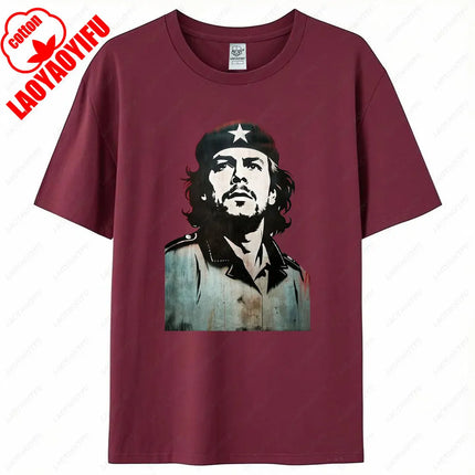 Che Guevara Shirt Rebel Cuban Shirt Guerrilla Revolution Casual Short Sleeve Men's High Quality Cotton T-Shirt
