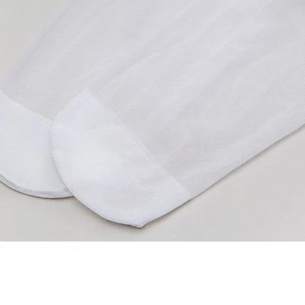 Calze sexy da donna Lingerie a righe nere bianche pelle sopra il ginocchio Collant estivo calze di seta trasparenti a rete ultrasottile