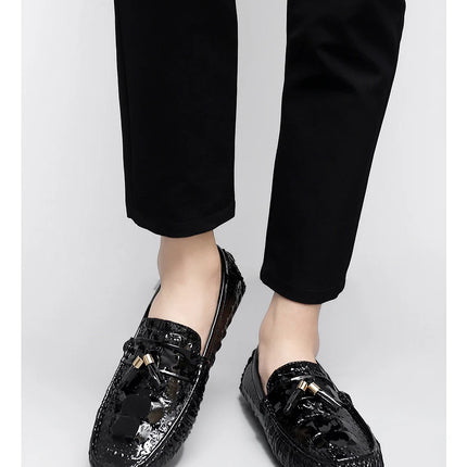 Scarpe da Uomo Casual in Pelle, Mocassini di Design, Slip-on, Scarpe da Guida e da Barca di Alta Qualità, Chaussure Homme, Taglie Grandi 35-48