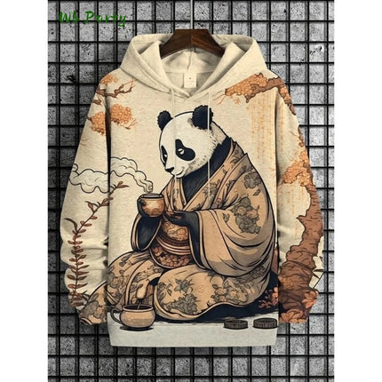 Cartoon Cat Dinosaur 3D Print Hoodies Men Women Fashion Oversized Vintage Hoodie Sweatshirt Coat Mens Clothing Unisex Sweatshirt