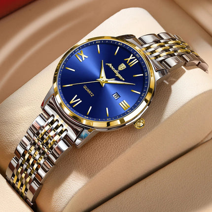 POEDAGAR Orologio da Donna Raffinato Impermeabile Luminoso con Data, Orologio da Polso Femminile di Alta Qualità in Acciaio Inossidabile, Elegante Orologio al Quarzo per Donne platinumshop