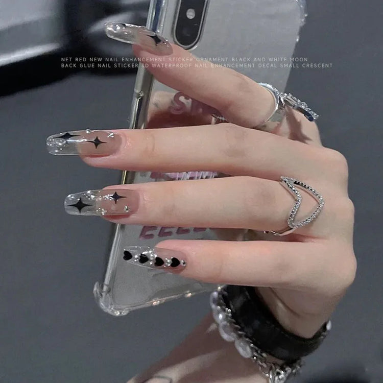 ail Stickers Self-adhesive Nail Ribbon Star Sticker Gel Polish Decals Kawaii Accesories ZJT15