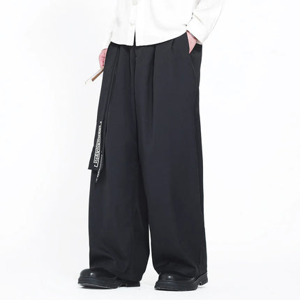 Pantaloni da uomo in stile giapponese con stampa Ukiyo-e, pantaloni comodi e alla moda, pantaloni larghi da uomo, pantaloni casual a gamba dritta da uomo