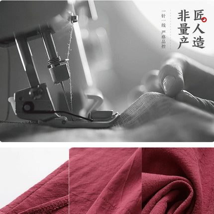 Set da due pezzi da uomo in cotone di lino confortevole (camicie + pantaloni) stile cinese retrò a maniche corte da uomo casual vestito di linguetta pantaloni Kungfu
