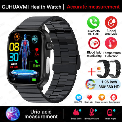 Nuovo 2025 Smartwatch per XIAOM1 con ECG+PPG, Monitoraggio Grasso Sanguigno e Acido Urico, Frequenza Cardiaca, Pressione Sanguigna, Chiamate Bluetooth per Uomini e Donne platinumshop