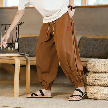 Pantaloni a gamba larga da uomo nuovi pantaloni da jogging casual Harajuku pantaloni Harlem larghi moda nera da uomo pantaloni sportivi vintage taglie forti 5XL