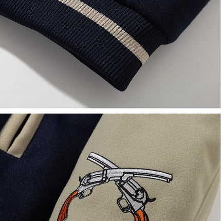 Man Baseball Jacket Winter Letter Embroidery Varsity Jacket Women American Vintage Coat Warm Fashion Hip Hop Original Original