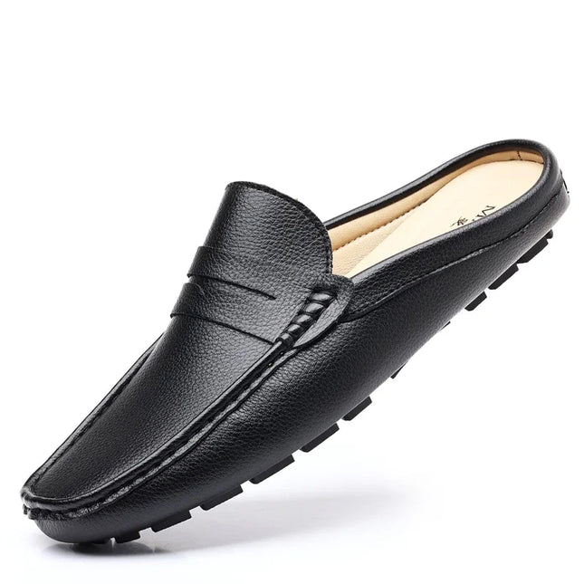 YRZL mocassini estate Slip on mezze scarpe per uomo pantofole in pelle PU Casual traspirante comodi mocassini mocassini scarpe Casual da uomo