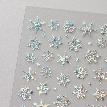 2pc Holographic Christmas Nail Art Stickers Iridescent Laser Snowflake Deer Tree Winter Slider Decals New Year Manicure 2027