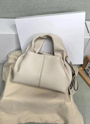 Grande borsa tote da donna in pelle morbida, con manici integrati, borsa capiente per shopping e lavoro
