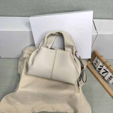 Grande borsa tote da donna in pelle morbida, con manici integrati, borsa capiente per shopping e lavoro