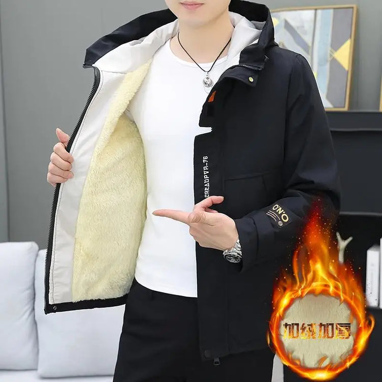 Men's Autumn/Winter Jackets New Arrived Trendy Brand Couple Jacket Men's Women's Handsome Casual Hooded Work Jacket Coat