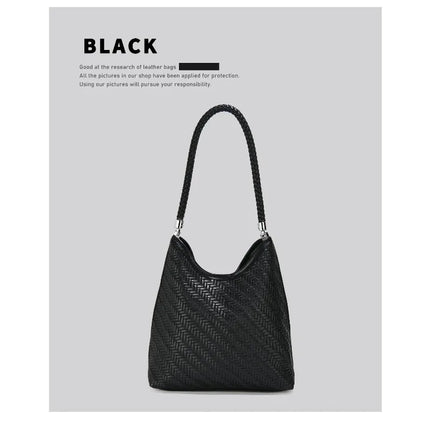 CEEKAY 2026 New Woven Hobo Bag, Retro Herringbone Texture Shoulder Bag with Woven Handle, Casual Women's Tote Bag