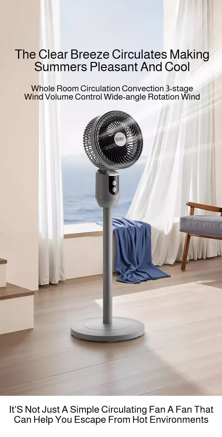 Ventilatore intelligente regolabile con 3 impostazioni di velocità Circolatore d'aria a basso rumore e ventilatore a torre Vento silenzioso e potente Ideale per il raffreddamento domestico