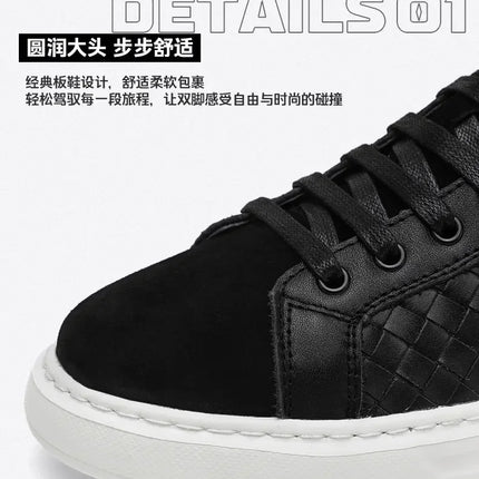 Sneakers Premium Breathable Woven Black Casual Shoes for Men Lightweight Comfortable Daily Walking Outdoor Footwear