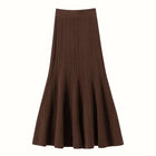 Woman's 100% Cashmere Knittwear Skirt Autumn Winter Elegant Mermaid Mid-calf High Waisted Slim Office Lady Dress Light Luxury PlatiNum