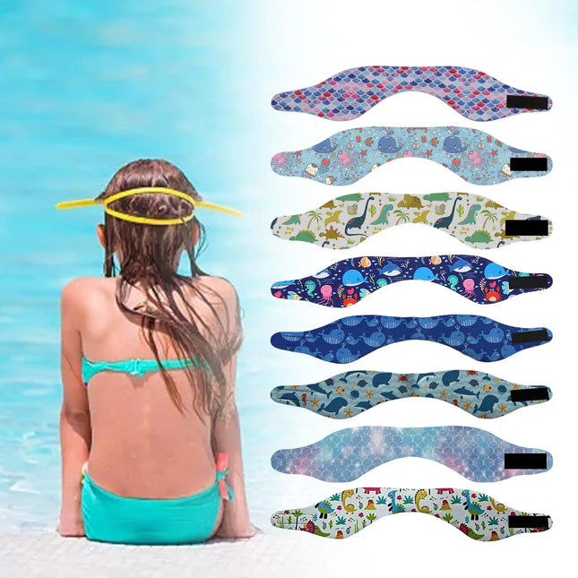 Adjustable Swim Headband for Kids Adults Children Swimmers Neoprene Waterproof Ear Headband for Men and Women
