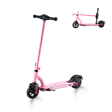 Monopattino elettrico AATOTMGO per bambini dai 6 ai 12 anni. Velocità massima: 16 km/h. Raggio d'azione: da 10 a 15 km. Pieghevole. Potenza: 125 W. 3 velocità, luci a LED, carico massimo: 70 kg.