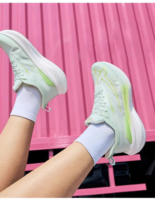 Xtep 2000KM 2.0 Running Shoes Women  Summer Shock Absorption Professional TPU Sneakers 876218110044 (suggest half size down) PlatiNum