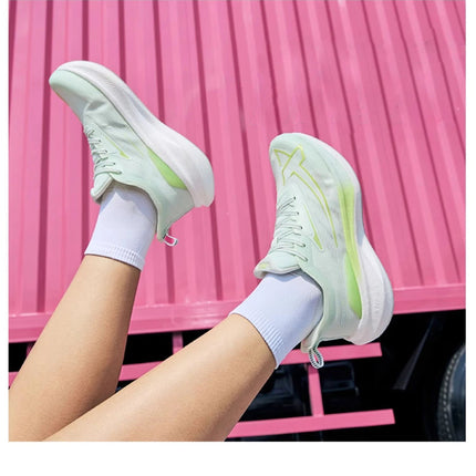 Xtep 2000KM 2.0 Running Shoes Women  Summer Shock Absorption Professional TPU Sneakers 876218110044 (suggest half size down) PlatiNum