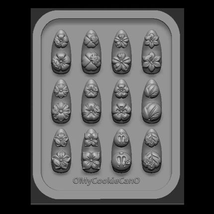 1pc Lace  Ice Cream  3D Acrylic Mold Tamagotchi Nail Art Decorations Candy Wing DIY Design Silicone  Nail Art  Nails  Mold