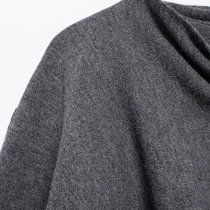 MUJER Cape Coat Women Scarf Collar Ponchos Women 2025 Shawl Long Sleeve Winter Woman Ponchos Cloak Knitted Cardigan for Women