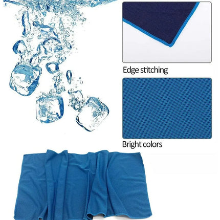 Asciugamano freddo avvolto in silicone circolare Asciugamano rinfrescante Asciugamani in microfibra ad asciugatura rapida Accessori da spiaggia Asciugamano Sport Fitness 1PC