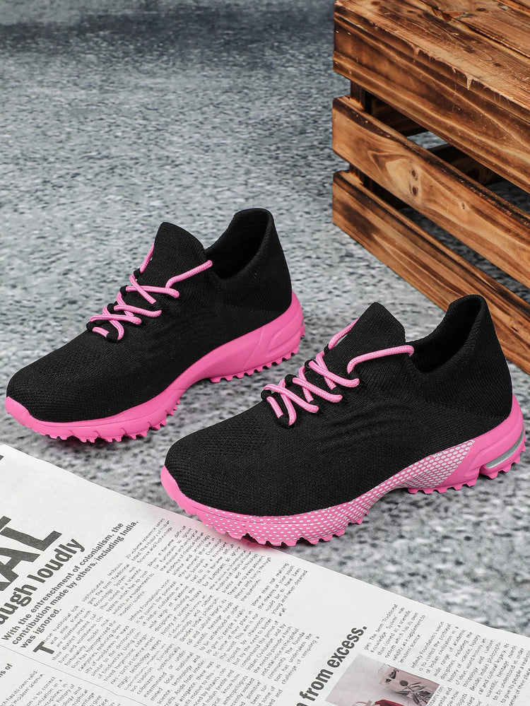 Breathable Socks Shoes Women Lightweight Knitted Casual Sneakers Non-slip Walking Footwear Outdoor Jogging Fitness Sports PlatiNum