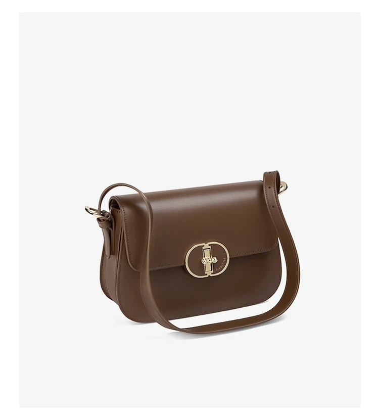 FOXER Brand Split Leather Women's Shoulder Bag 2025 New Luxury Design Female Retro Crossbody Purse Gift for Mom