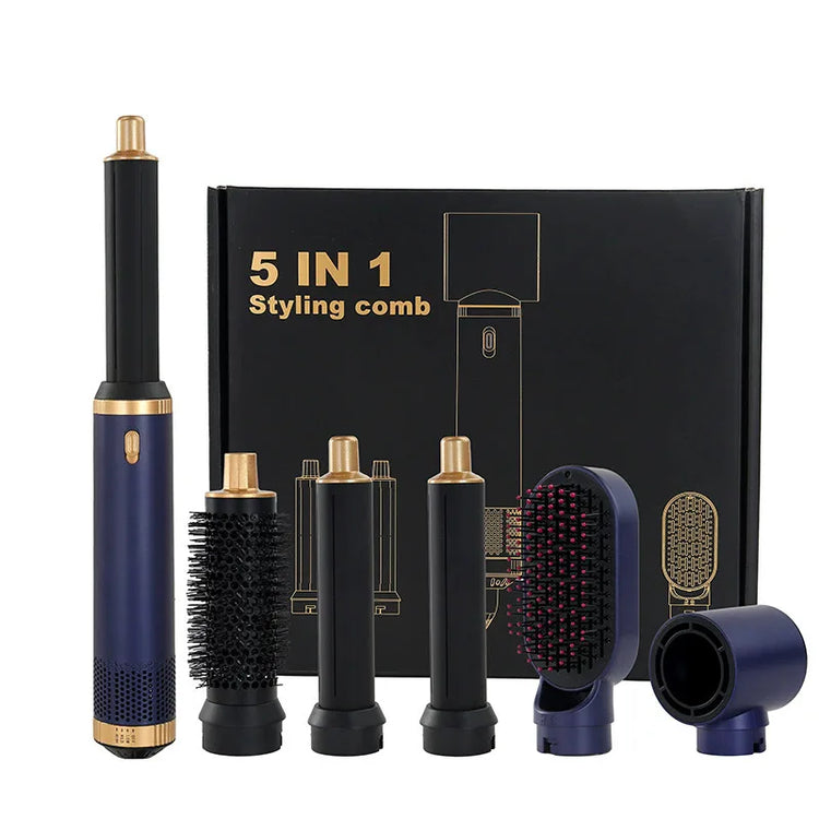 5 in 1 Hair Dryer Brush Hot Comb Set Professional Curling Iron Hair Straightener Styling Tool Air Styling Hair Dryer Household