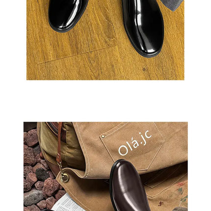 Nuovi Mocassini da Uomo 2026, Scarpe Eleganti di Lusso in Pelle Verniciata, Antiscivolo, per Esterni, Estive, Fatti a Mano