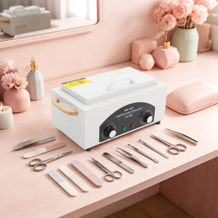 300W Metal Disinfection Cabinet, High Temperature Nail Tool Sterilizer, 31*20.5*17.5cm Cleaning Machine For SPA Salon Barber, Beauty Salons, Home