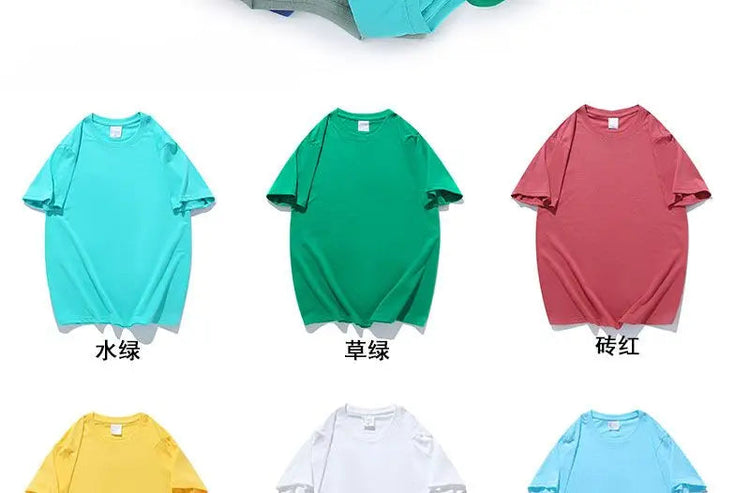 100% Cotton T-shirt Men Women Solid Color O Neck Short-sleeved Tops Summer Korean Loose Half-sleeve T Shirt Unisex M-4XL PlatiNum