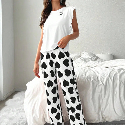 Pigiama estivo Set Pantaloni estivi da donna Set Pijama Pigiama da donna Indumenti da notte Donna che dorme Biancheria intima da notte sexy