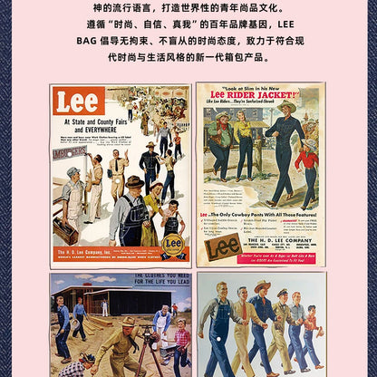 LEE Women Crossbody Shoulder Bag Double-strand Arched Handle Design Daily Travel Shopping Bag Stylish College Student Tote Bag