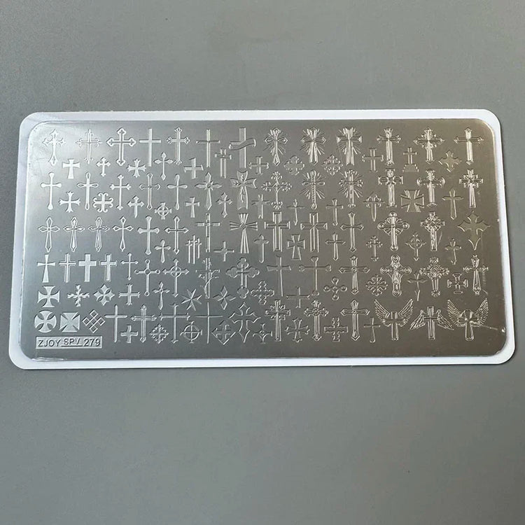 XMQ STAMPING NAIL PLATES CRUCIFIX TEMPLATES HALLOWEEN  IMAGEPLATE