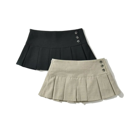 YENKYE Amerikanischer Retro Faltenrock Damen Sommer Sexy Niedriger Taille Rock Cool Girl Y2K Saia